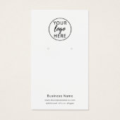 ビジネスカスタムロゴイヤリング表示カード (正面)