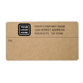 ビジネスカスタムロゴクラフトスタイル出荷ラベル ラベル (正面)