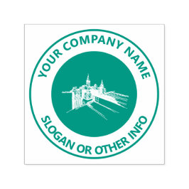 ビジネスカスタムロゴシティグリーン セルフインキングスタンプ