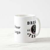 ビジネスカスタムロゴチームワークのやる気を起こさせる引用文 コーヒーマグカップ (正面右)