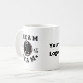 ビジネスカスタムロゴチームワークのやる気を起こさせる引用文 コーヒーマグカップ (正面左)