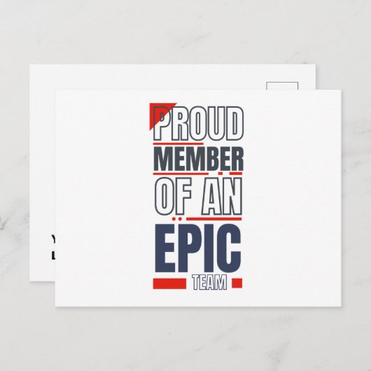 ビジネスカスタムロゴチームワークやる気を起こさせる ポストカード (正面/裏面)