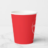 ビジネスカスタムロゴテンプレート赤 紙コップ (正面)