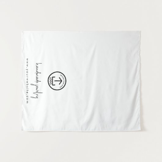 ビジネスカスタムロゴテーブルランナーバナージュエリー タペストリー (正面(横))