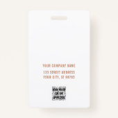 ビジネスカスタムロゴバラ金ゴールドバーコード従業員 バッジ (裏面)