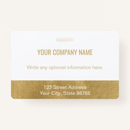 ビジネスカスタムロゴバーコード社員の写真金ゴールド バッジ (裏面)