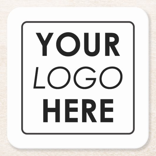 ビジネスカスタムロゴプロフェッショナル スクエアペーパーコースター (正面)