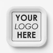 ビジネスカスタムロゴプロフェッショナル ペーパープレート (正面)