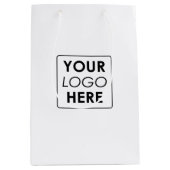 ビジネスカスタムロゴプロフェッショナル ミディアムペーパーバッグ (正面)