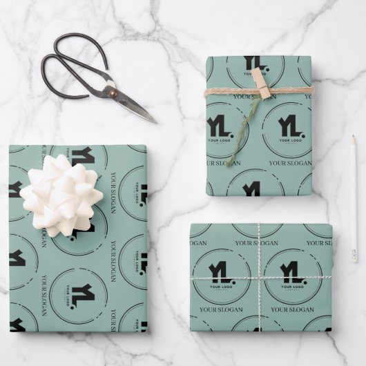 ビジネスカスタムロゴプロフェッショナル ラッピングペーパーシート (正面)