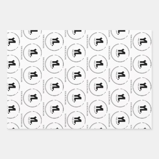 ビジネスカスタムロゴプロフェッショナル ラッピングペーパーシート (正面)