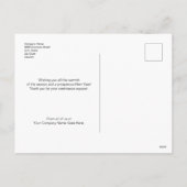 ビジネスカスタムロゴモダンリース平和ホープ愛 シーズンポストカード (裏面)