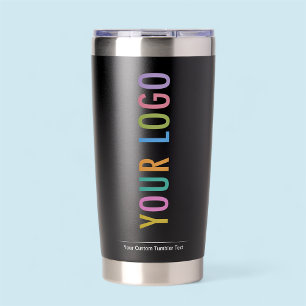 ビジネスカスタムロゴ付きブラック絶縁タンブラー 保温保冷タンブラー