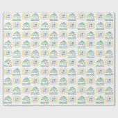 ビジネスカスタムロゴ付きホリデーラッピング紙 ラッピングペーパー (フラット)