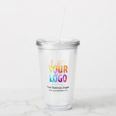 ビジネスカスタムロゴ会社のプロモーション アクリルタンブラー (裏面)