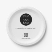 ビジネスカスタムロゴ会社のプロモーション ペーパープレート (正面)