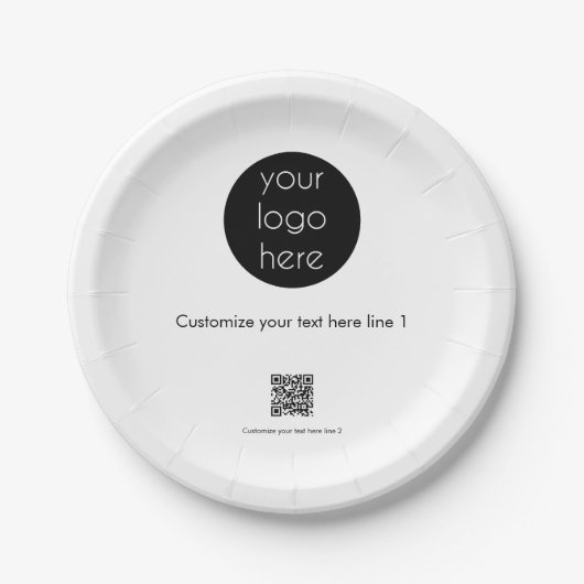 ビジネスカスタムロゴ会社のプロモーション ペーパープレート (正面)
