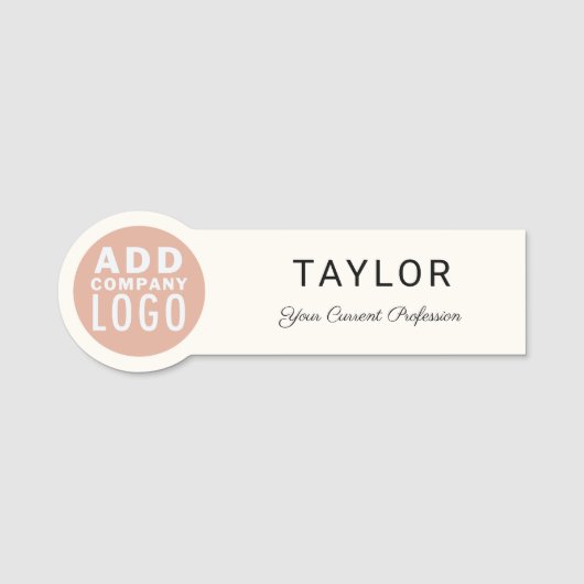 ビジネスカスタムロゴ会社スタッフ 名札 (正面)