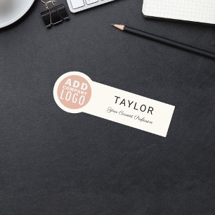 ビジネスカスタムロゴ会社スタッフ 名札