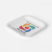 ビジネスカスタムロゴ会社パーティーの追加 ペーパープレート (傾斜あり)