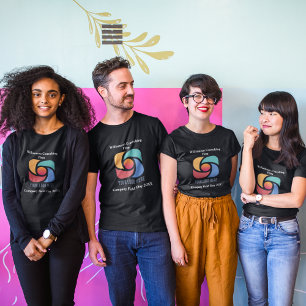 ビジネスカスタムロゴ会社ブラックの追加 Tシャツ