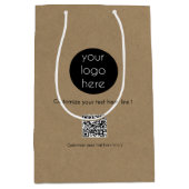 ビジネスカスタムロゴ会社プロモーションクラフト ミディアムペーパーバッグ (正面)