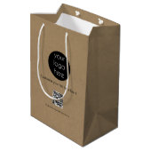 ビジネスカスタムロゴ会社プロモーションクラフト ミディアムペーパーバッグ (裏面アングル)