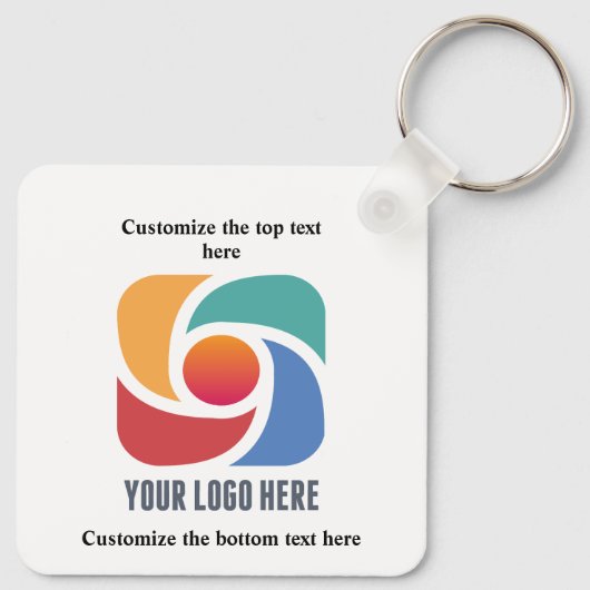 ビジネスカスタムロゴ会社マーケティングの追加 キーホルダー (裏面)