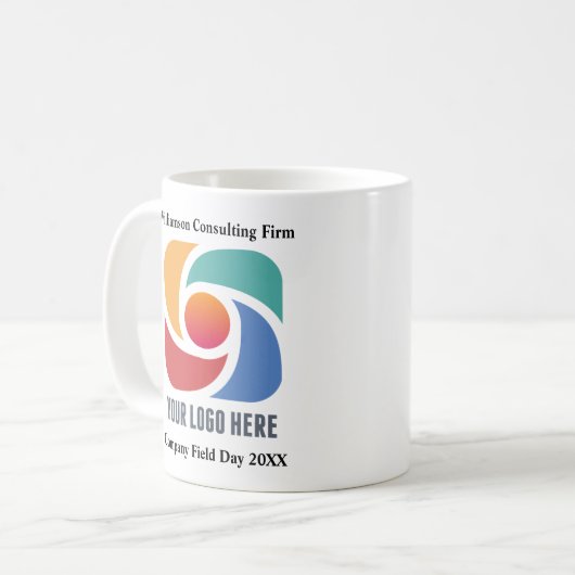 ビジネスカスタムロゴ会社マーケティングの追加 コーヒーマグカップ (正面左)
