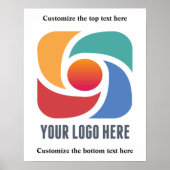 ビジネスカスタムロゴ会社マーケティングの追加 ポスター (正面)