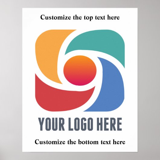 ビジネスカスタムロゴ会社マーケティングの追加 ポスター (正面)