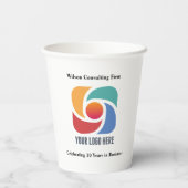 ビジネスカスタムロゴ会社マーケティングの追加 紙コップ (裏面)