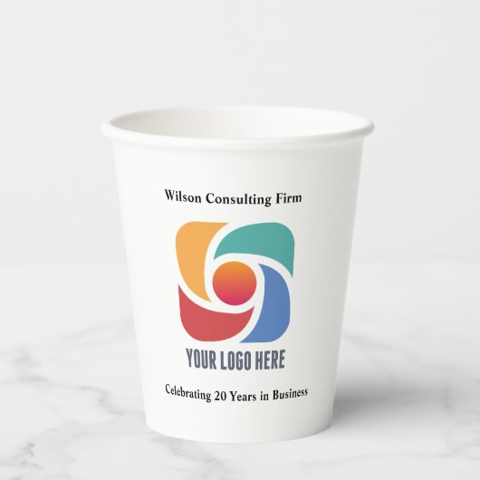 ビジネスカスタムロゴ会社マーケティングの追加 紙コップ (正面)