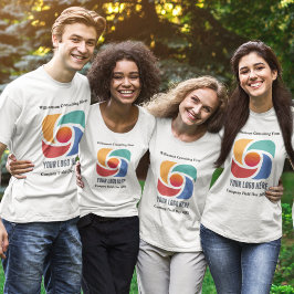 ビジネスカスタムロゴ会社マーケティングの追加 Tシャツ