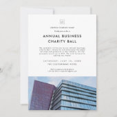 ビジネスカスタムロゴ写真チャリティイベントパーティー 招待状 (正面)