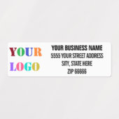 ビジネスカスタムロゴ名の差出人住所ラベル ラベル (デザイン2)