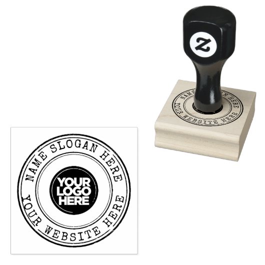 ビジネスカスタムロゴ名スローガンWebサイト ラバースタンプ (押印)