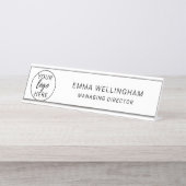 ビジネスカスタムロゴ名プレート デスクネームプレート (正面)