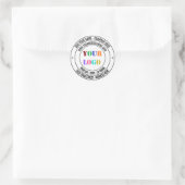 ビジネスカスタムロゴ名情報アドレスステッカー ラウンドシール (バッグ)