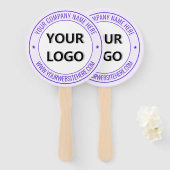 ビジネスカスタムロゴ名文字情報ハンドファン ハンドファン (正面&裏面)