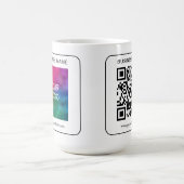 ビジネスカスタムロゴ名Url QRコードテンプレート コーヒーマグカップ (中央)