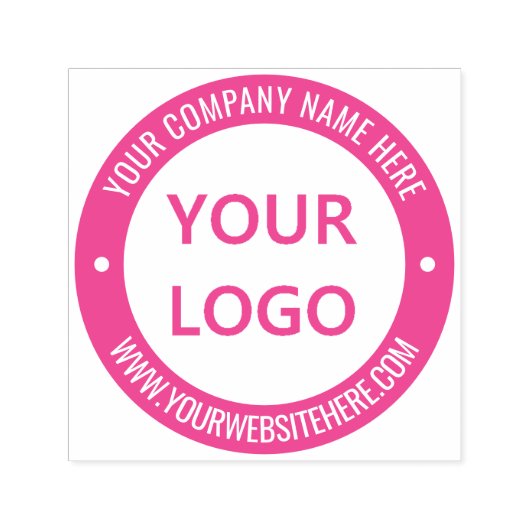 ビジネスカスタムロゴ名Webサイトのラウンドスタンプ セルフインキングスタンプ (デザイン)