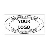 ビジネスカスタムロゴ名WebサイトOval Stamp セルフインキングスタンプ (デザイン)