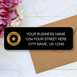 ビジネスカスタムロゴ差出人住所ラベル ラベル