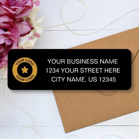 ビジネスカスタムロゴ差出人住所ラベル ラベル
