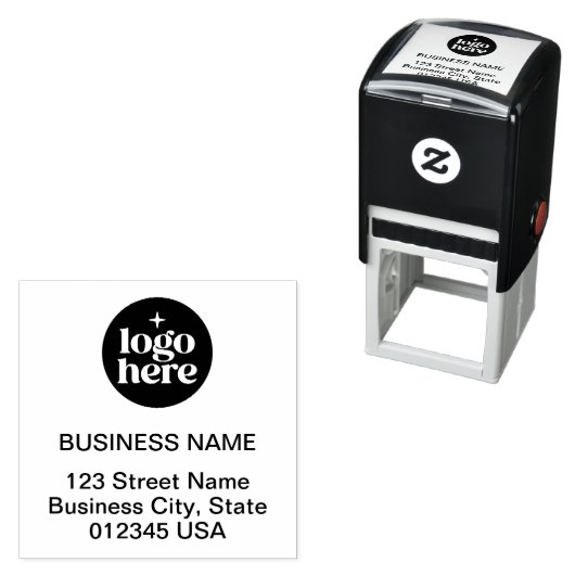 ビジネスカスタムロゴ差出人住所 セルフインキングスタンプ (インサイチュ)