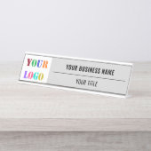 ビジネスカスタムロゴ情報ネームデスク名プレート デスクネームプレート (正面)