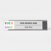 ビジネスカスタムロゴ情報ネームデスク名プレート デスクネームプレート (正面)