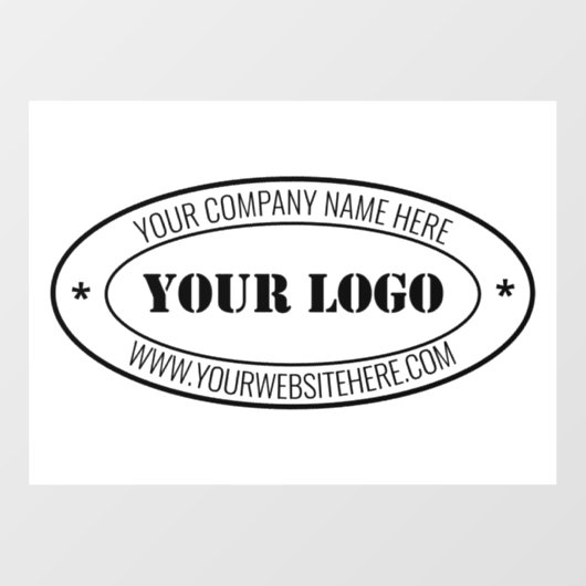 ビジネスカスタムロゴ文字のプロモーションウィンドウの固定 ウィンドウサイン (シート)