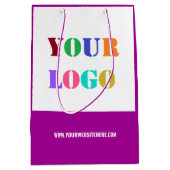 ビジネスカスタムロゴ文字のプロモーション抱き枕 ミディアムペーパーバッグ (正面)